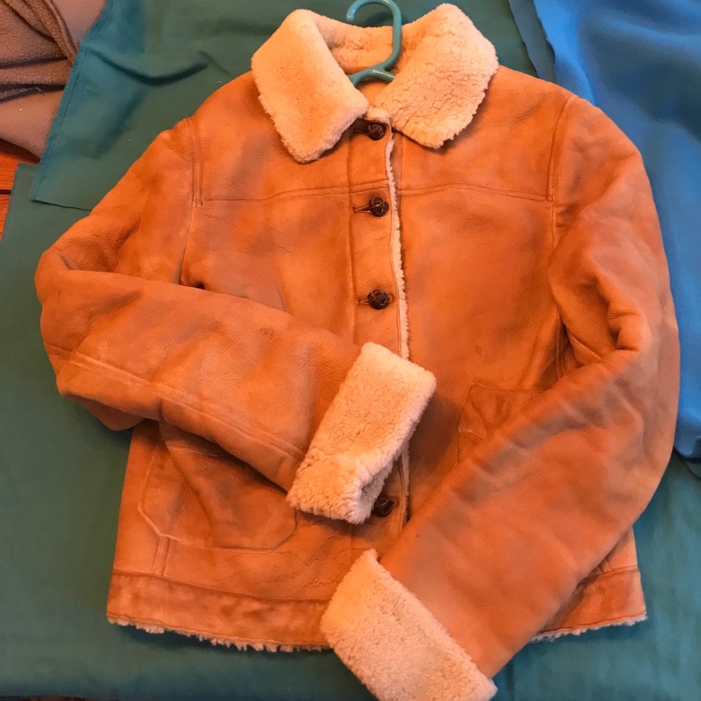 MIU MIU🐏 Spanish Merino Tan Leather Bomber Jacket